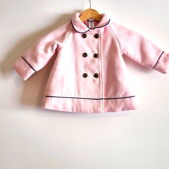 Little Me Pink Pea Coat - Picture 1 of 4